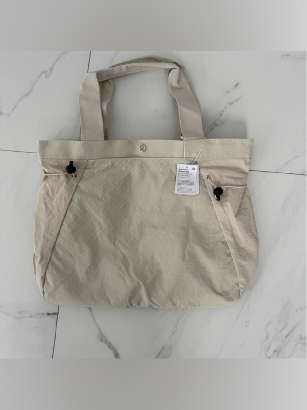 lululemon athletica Cream Canvas Tote with Toggle Accents